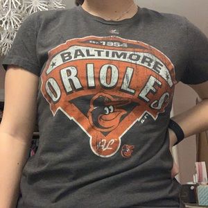 Grey Baltimore Orioles Tee